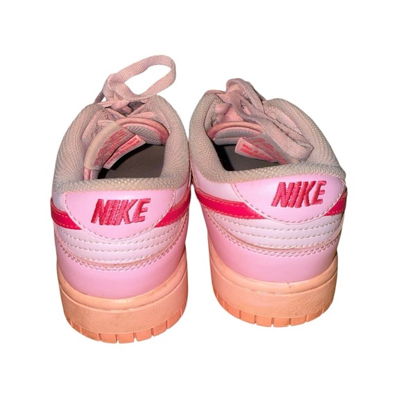 Nike Dunk Low GS Triple Pink WOMENS‎ Size 8 PRE-OWNED DH9765-600 Shoes Sneakers - Picture 10 of 14